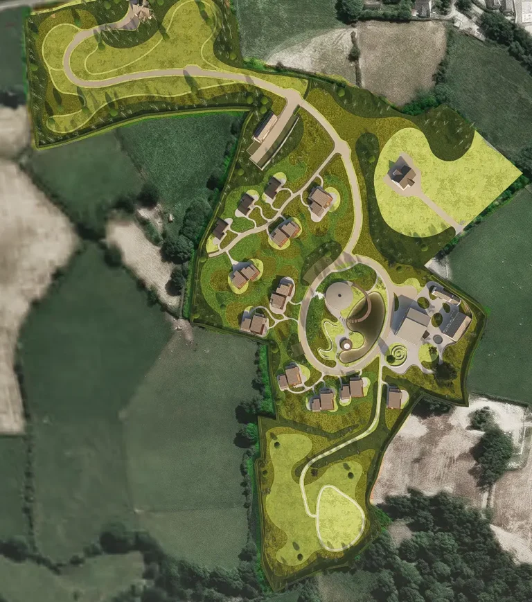An aerial view of Aunt Minnie's Concept Art